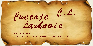 Cvetoje Lasković vizit kartica